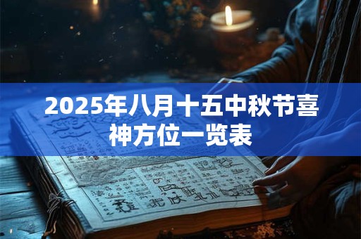 2025年八月十五中秋节喜神方位一览表