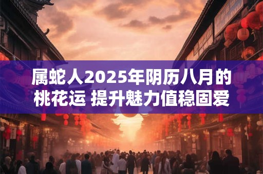 属蛇人2025年阴历八月的桃花运 提升魅力值稳固爱情