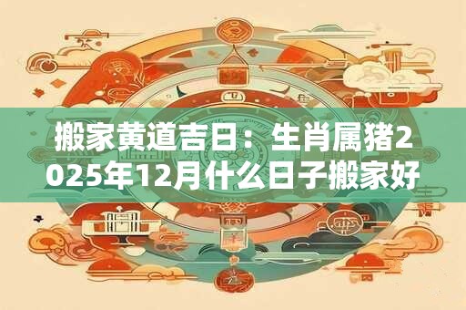 搬家黄道吉日：生肖属猪2025年12月什么日子搬家好