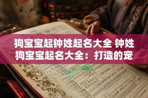 狗宝宝起钟姓起名大全 钟姓狗宝宝起名大全：打造的宠物伙伴