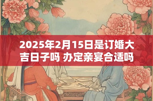 2025年2月15日是订婚大吉日子吗 办定亲宴合适吗