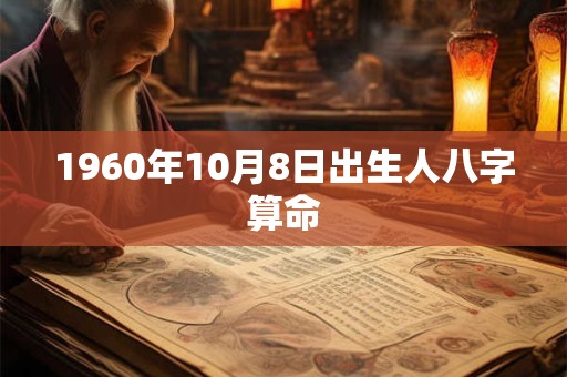 1960年10月8日出生人八字算命
