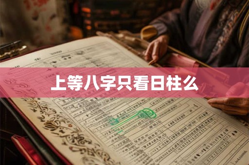 上等八字只看日柱么