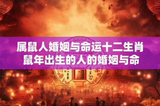 属鼠人婚姻与命运十二生肖 鼠年出生的人的婚姻与命运
