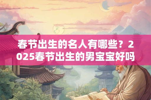 春节出生的名人有哪些？2025春节出生的男宝宝好吗？