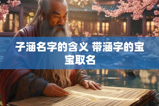 子涵名字的含义 带涵字的宝宝取名