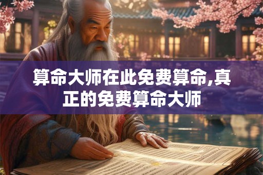 算命大师在此免费算命,真正的免费算命大师
