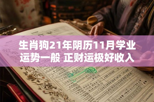 生肖狗21年阴历11月学业运势一般 正财运极好收入颇丰