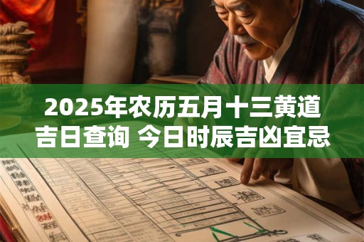 2025年农历五月十三黄道吉日查询 今日时辰吉凶宜忌