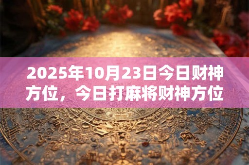 2025年10月23日今日财神方位，今日打麻将财神方位一览表