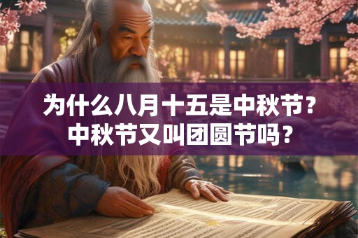 为什么八月十五是中秋节？中秋节又叫团圆节吗？