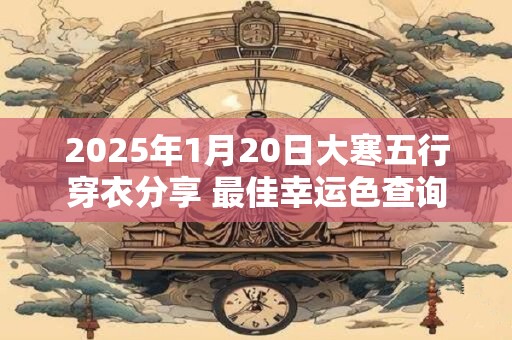 2025年1月20日大寒五行穿衣分享 最佳幸运色查询