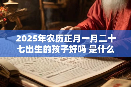 2025年农历正月一月二十七出生的孩子好吗 是什么命