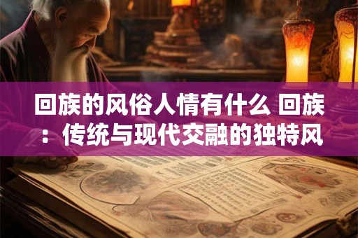 回族的风俗人情有什么 回族：传统与现代交融的独特风情