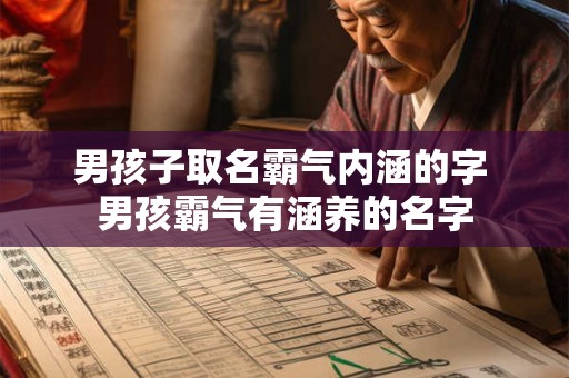 男孩子取名霸气内涵的字 男孩霸气有涵养的名字