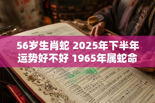 56岁生肖蛇 2025年下半年运势好不好 1965年属蛇命主