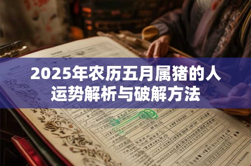 2025年农历五月属猪的人运势解析与破解方法