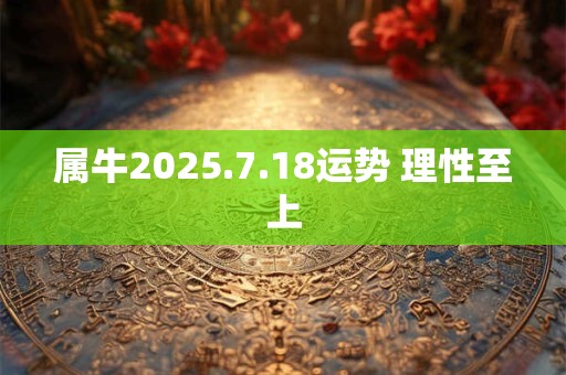 属牛2025.7.18运势 理性至上