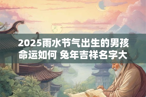 2025雨水节气出生的男孩命运如何 兔年吉祥名字大全