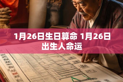 1月26日生日算命 1月26日出生人命运 1月26日生日算命 1月26日出生人命运