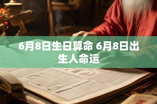 6月8日生日算命 6月8日出生人命运