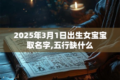 2025年3月1日出生女宝宝取名字,五行缺什么