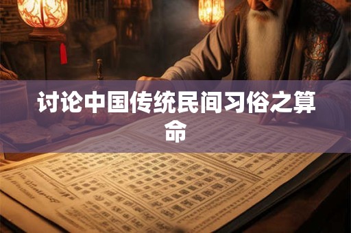 讨论中国传统民间习俗之算命 讨论中国传统民间习俗之算命