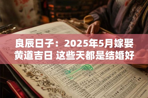 良辰日子：2025年5月嫁娶黄道吉日 这些天都是结婚好日子