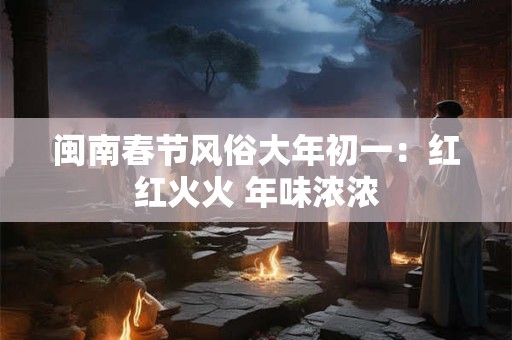 闽南春节风俗大年初一：红红火火 年味浓浓