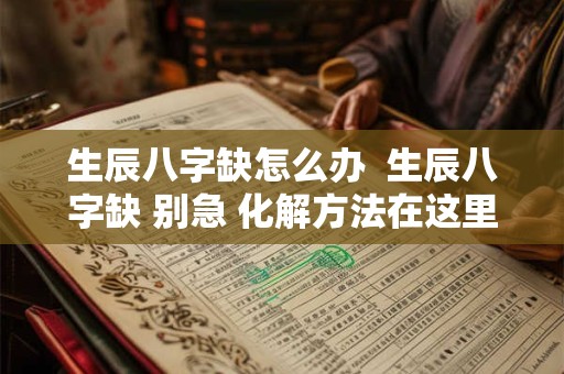 生辰八字缺怎么办  生辰八字缺 别急 化解方法在这里！