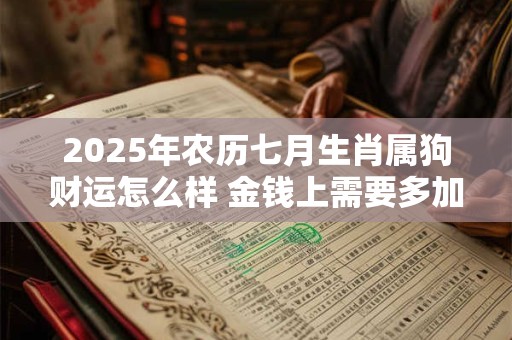 2025年农历七月生肖属狗财运怎么样 金钱上需要多加注意