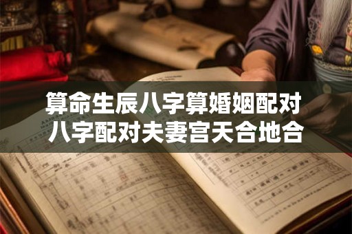算命生辰八字算婚姻配对 八字配对夫妻宫天合地合