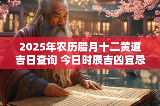 2025年农历腊月十二黄道吉日查询 今日时辰吉凶宜忌