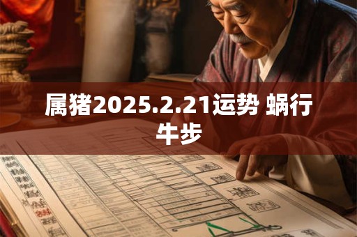 属猪2025.2.21运势 蜗行牛步