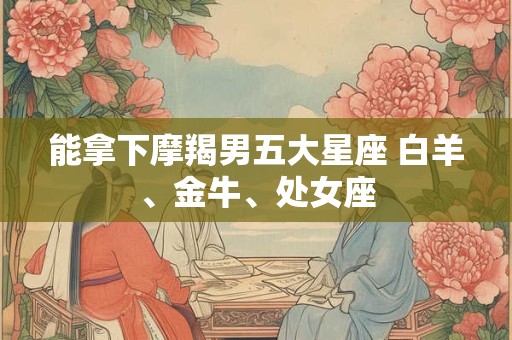 能拿下摩羯男五大星座 白羊、金牛、处女座