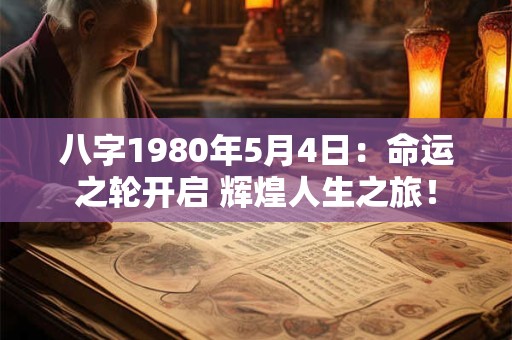 八字1980年5月4日：命运之轮开启 辉煌人生之旅！