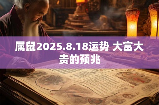 属鼠2025.8.18运势 大富大贵的预兆