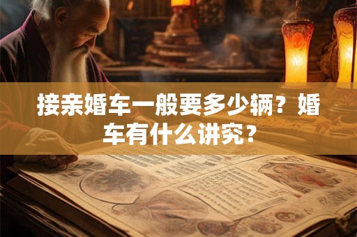 接亲婚车一般要多少辆？婚车有什么讲究？