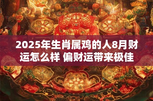 2025年生肖属鸡的人8月财运怎么样 偏财运带来极佳收益