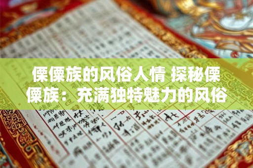 傈僳族的风俗人情 探秘傈僳族：充满独特魅力的风俗人情