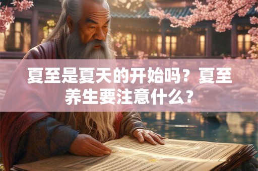 夏至是夏天的开始吗？夏至养生要注意什么？