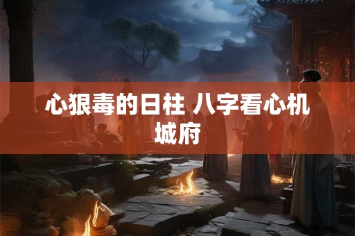 心狠毒的日柱 八字看心机城府