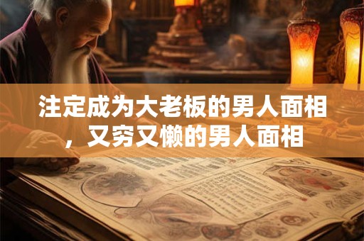 注定成为大老板的男人面相，又穷又懒的男人面相