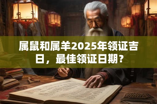 属鼠和属羊2025年领证吉日，最佳领证日期？