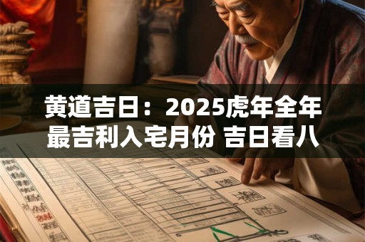 黄道吉日：2025虎年全年最吉利入宅月份 吉日看八字