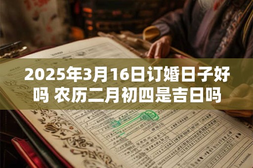 2025年3月16日订婚日子好吗 农历二月初四是吉日吗