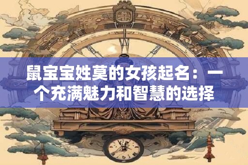 鼠宝宝姓莫的女孩起名：一个充满魅力和智慧的选择