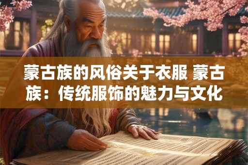 蒙古族的风俗关于衣服 蒙古族：传统服饰的魅力与文化内涵