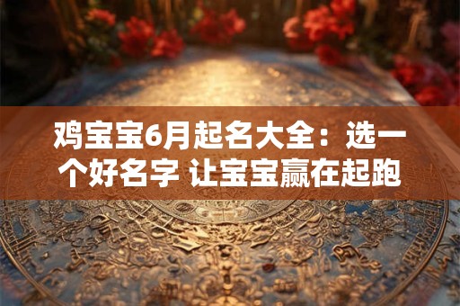鸡宝宝6月起名大全：选一个好名字 让宝宝赢在起跑线上！