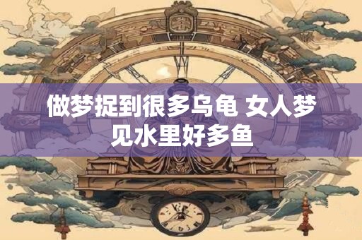 做梦捉到很多乌龟 女人梦见水里好多鱼